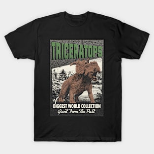 Triceratops Retro Art - The Biggest World Collection / Giant From The Past T-Shirt